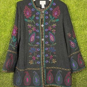 Linea by Louis Dell'Olio Embroidered Cardigan